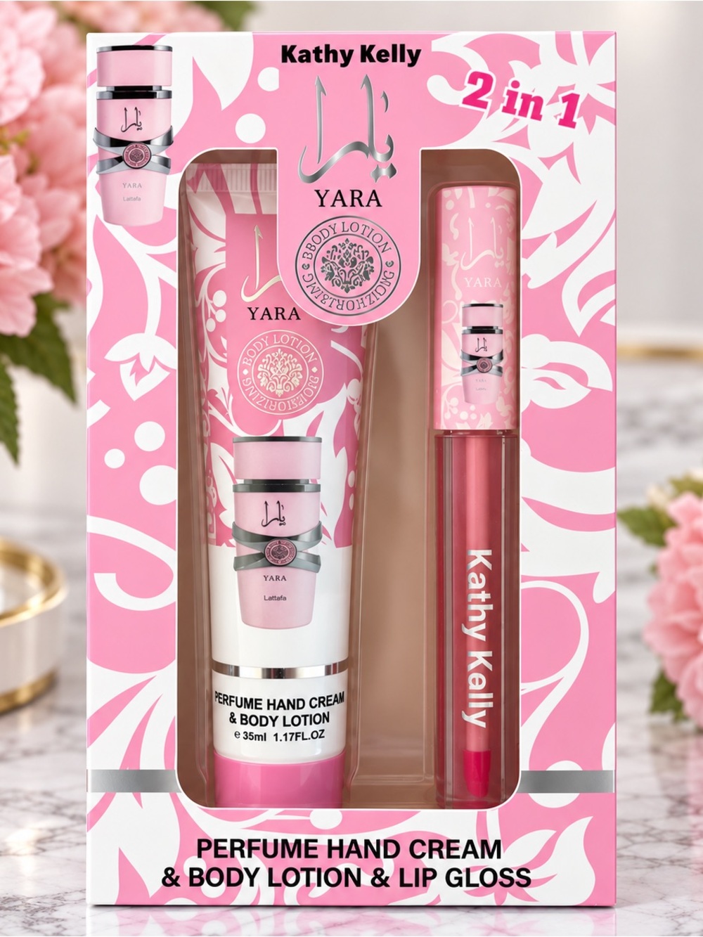 Kathy Kelly Yara Hand & Body Lotion & Lip Gloss Set